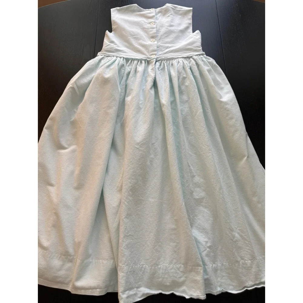 Strasburg Girls Embroidered Floral Dress Size 10 Mint Green Lined 100%‎ Cotton